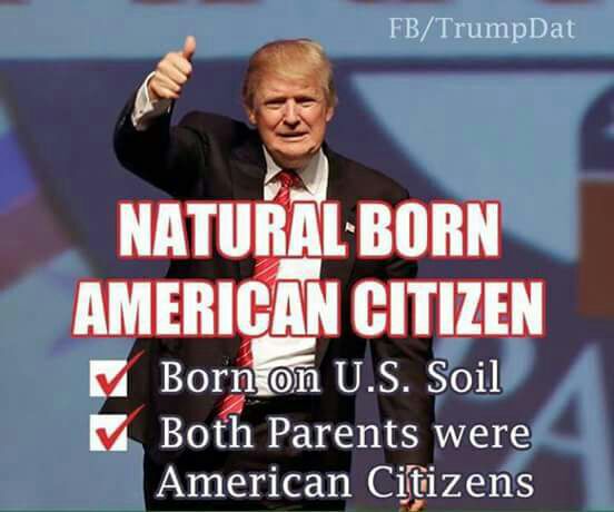 Trump Natural Born American Citizen