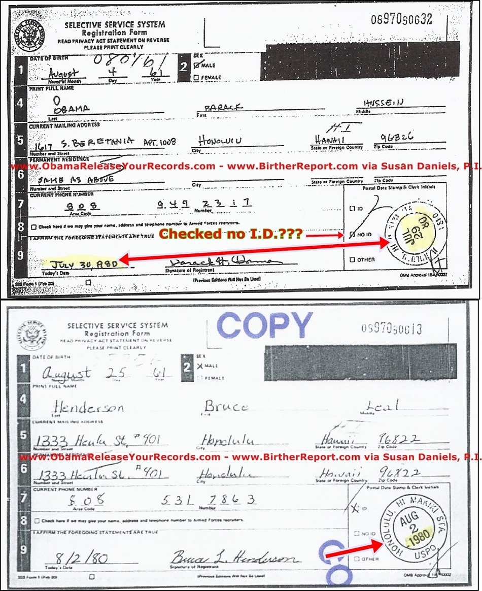 Selective Service System Card - 2 Cards